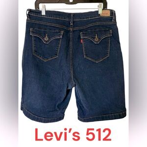 Levi’s-512 “perfectly slimming” women’s size 16 denim shorts. Like new preowned